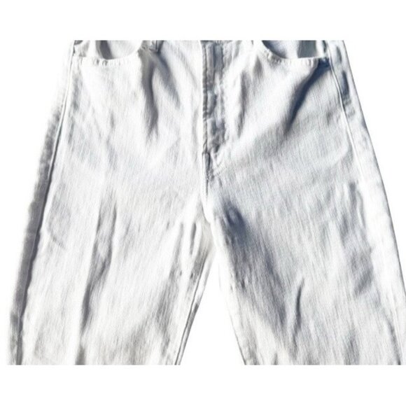 MOTHER  The Hustler Ankle Fray Fairest of Them All White Jeans Women's Sz 25 - Picture 15 of 15